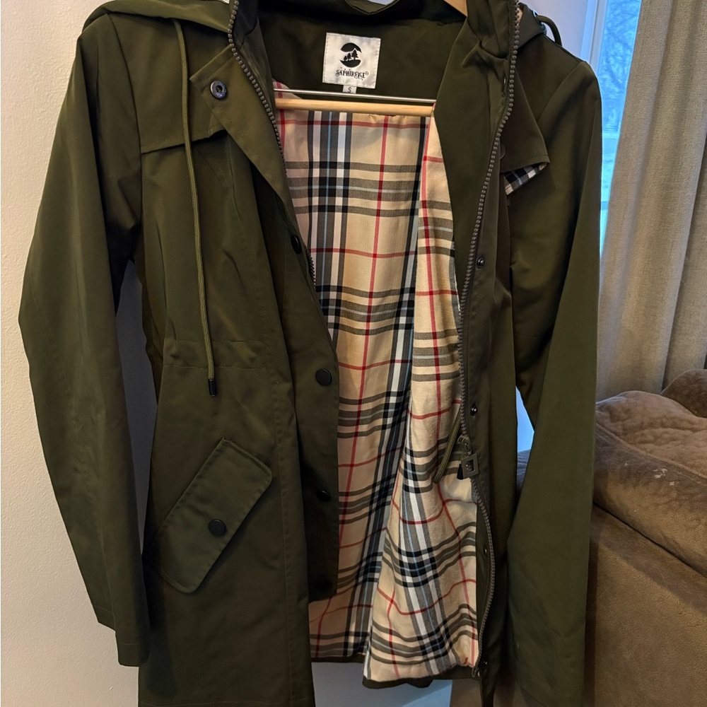 Women's Olive Hooded Jacket